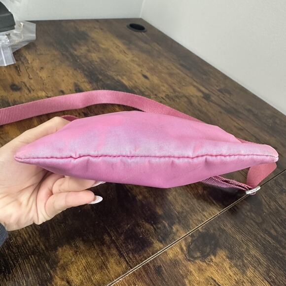 Prada Crossbody Bag Womens Small Pink Nylon Leather Adjustable Strap Italy - Picture 9 of 16